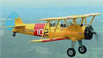 Tony's Stearman biplane 